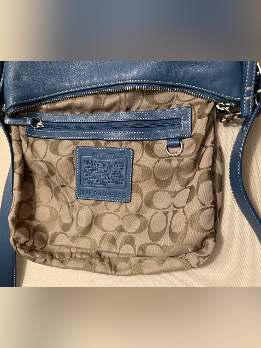 Coach Vintage Legacy Slim Duffle Blue Bag - Picture 14 of 15